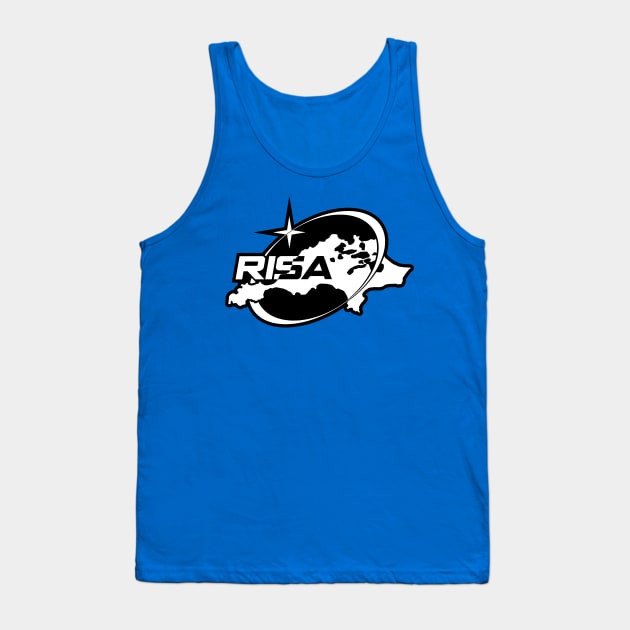 Rottnest Island Space Agency (RISA) Logo Black and White Tank Top by MOULE